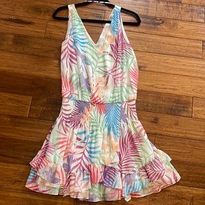 Ramy Brook Haze dress, Tropical Palm Dress, Medium
